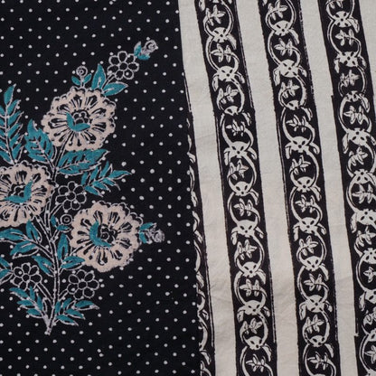 Cotton Flower x Stripe Print Tiered Skirt