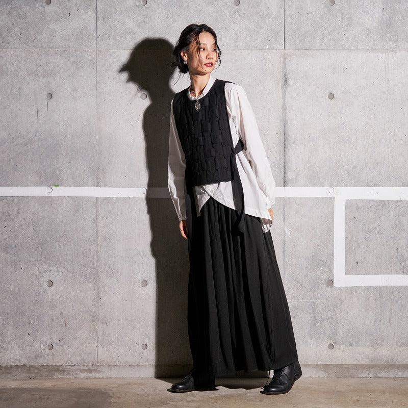 Rayon Twill Tuck Balloon Skirt