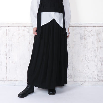 Rayon Twill Tuck Balloon Skirt