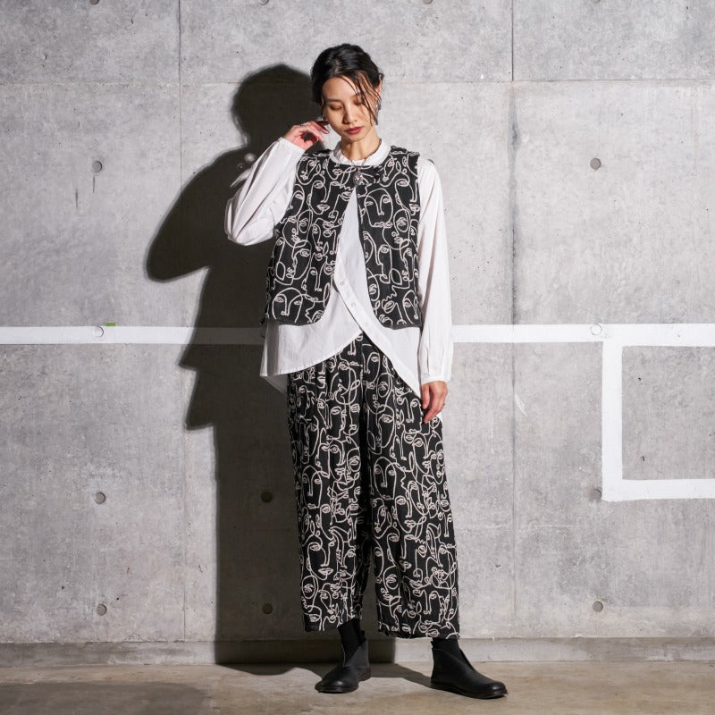Cotton Two Face Jacquard Vest