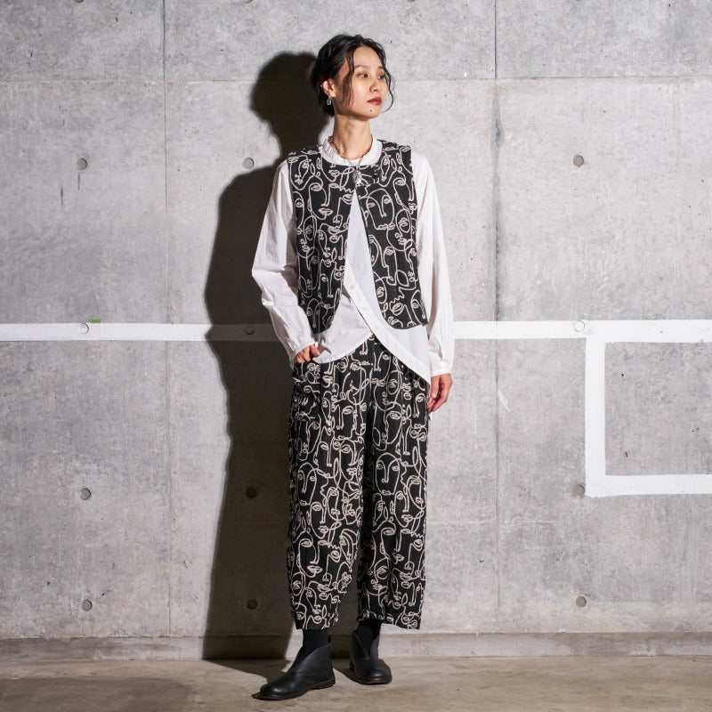 Cotton Two Face Jacquard Vest