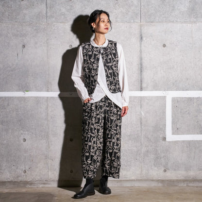 Cotton Two Face Jacquard Vest