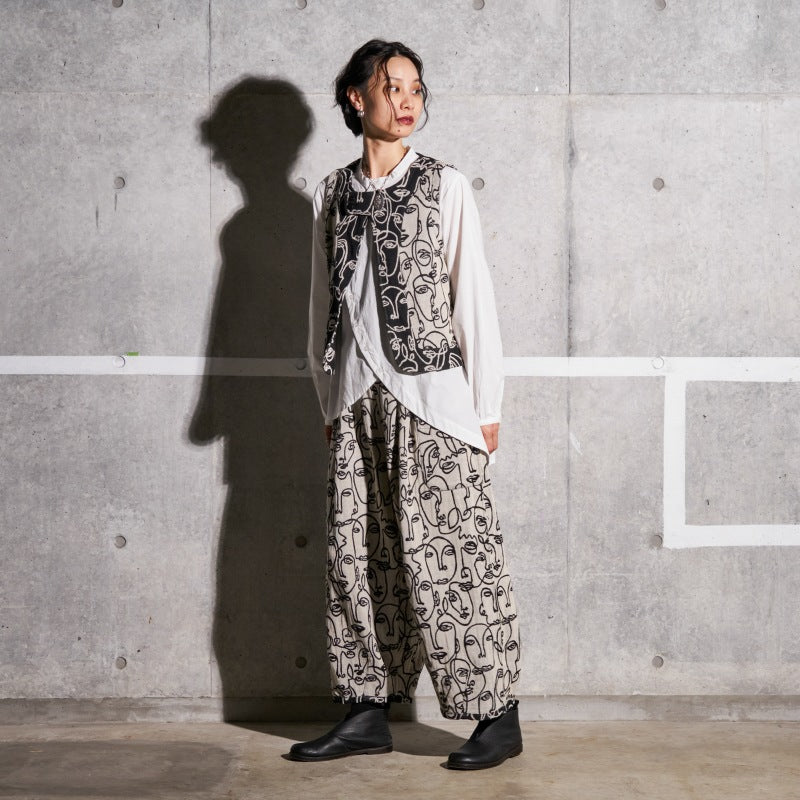 Cotton Two Face Jacquard Vest
