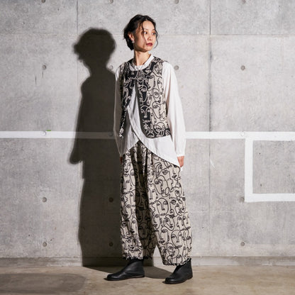 Cotton Two Face Jacquard Vest
