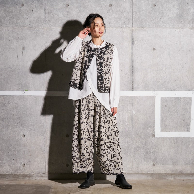 Cotton Two Face Jacquard Vest