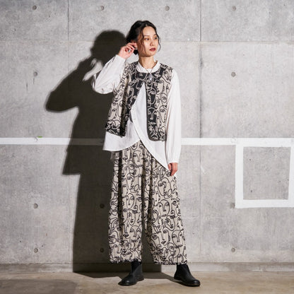 Cotton Two Face Jacquard Vest