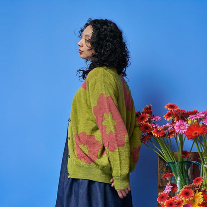 Big Flower Cardigan