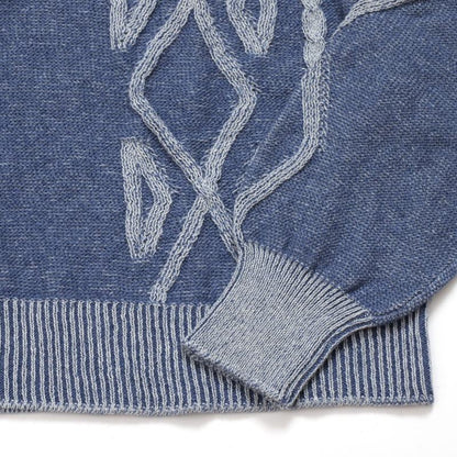 Plating Cable Knit Cardigan