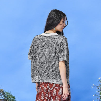 Straw Yarn Mesh Cardigan