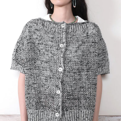 Straw Yarn Mesh Cardigan