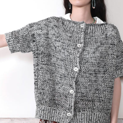 Straw Yarn Mesh Cardigan