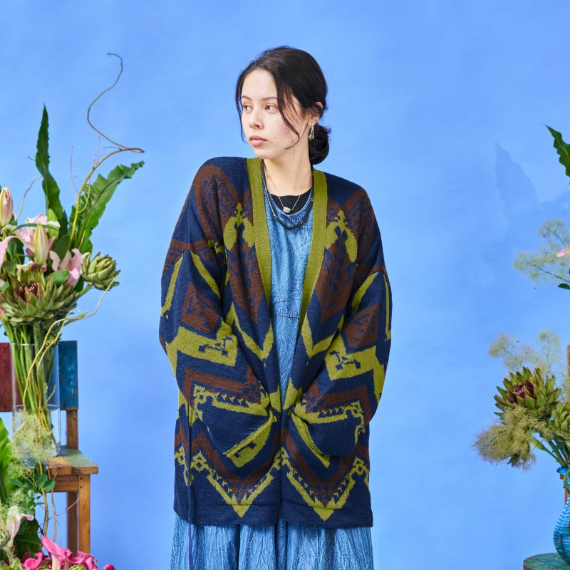 Geometric Kimono Cardigan