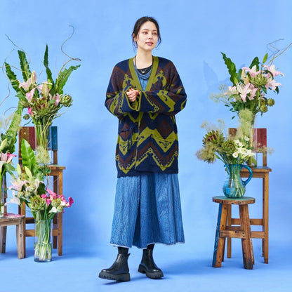 Geometric Kimono Cardigan