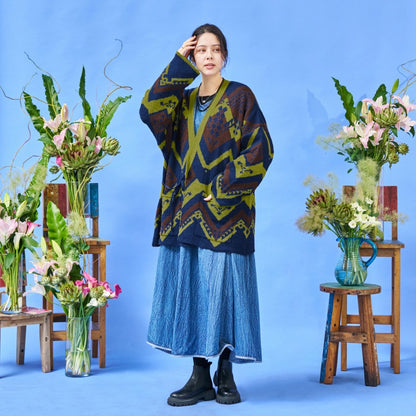 Geometric Kimono Cardigan
