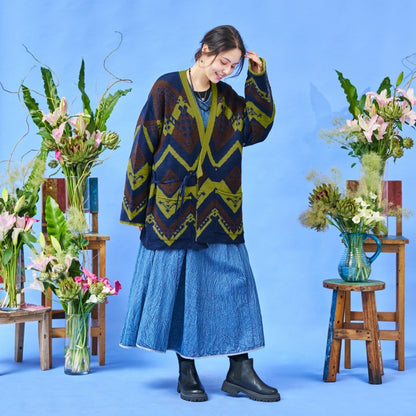 Geometric Kimono Cardigan