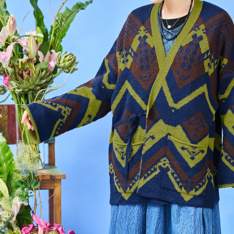 Geometric Kimono Cardigan