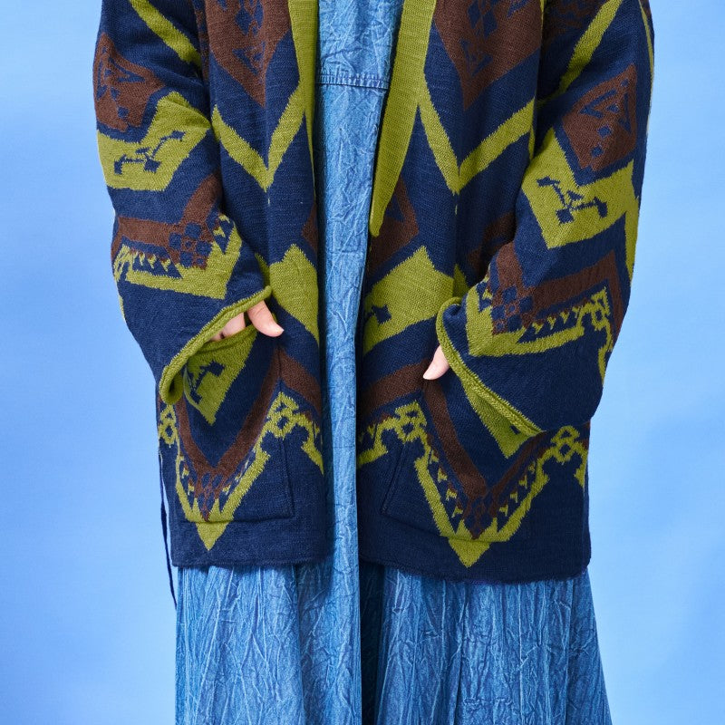 Geometric Kimono Cardigan