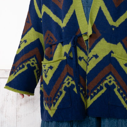 Geometric Kimono Cardigan