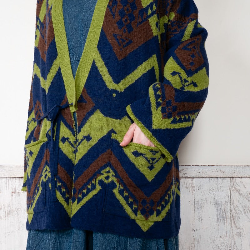 Geometric Kimono Cardigan