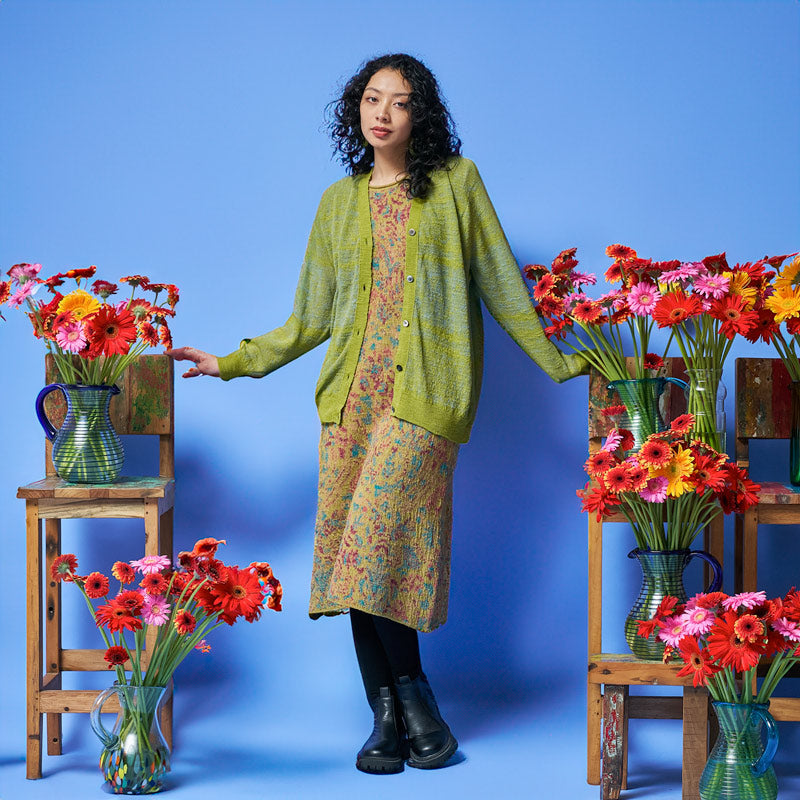 Four-Color Plant Dress