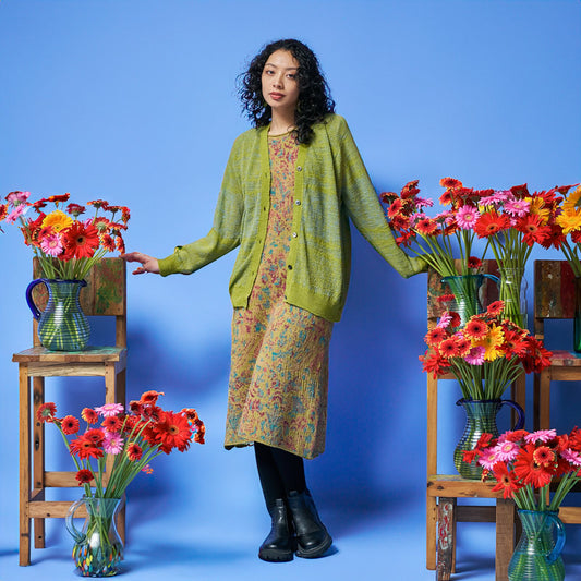 Four-Color Plant Dress