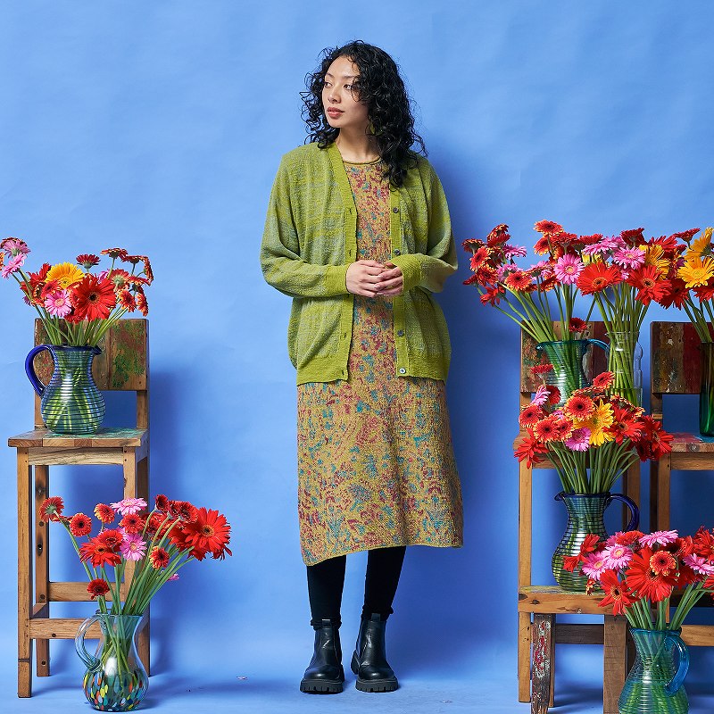 Four-Color Plant Dress