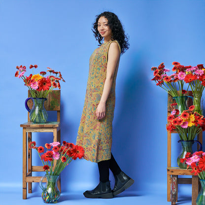 Four-Color Plant Dress