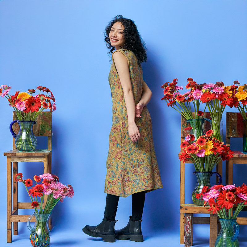 Four-Color Plant Dress