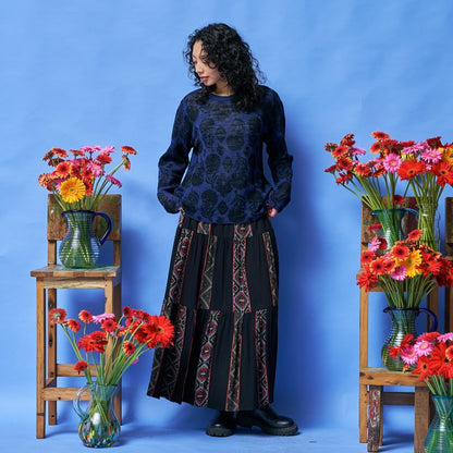 Silhouette Floral Pullover