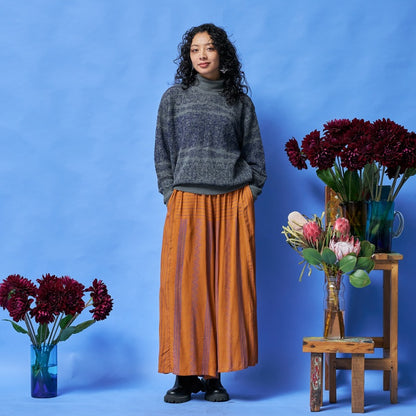 Mosaic Lace Turtleneck Pullover