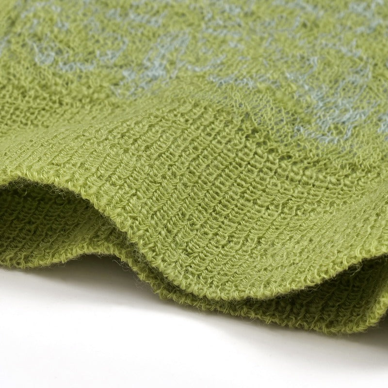 Mosaic Lace Turtleneck Pullover