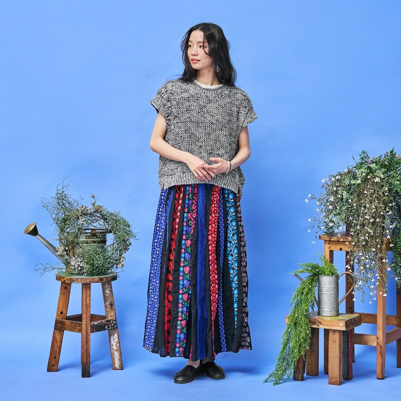 Straw Yarn Mesh Pullover