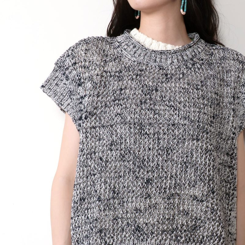 Straw Yarn Mesh Pullover