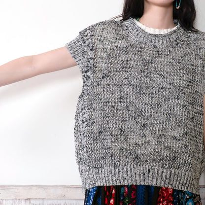 Straw Yarn Mesh Pullover