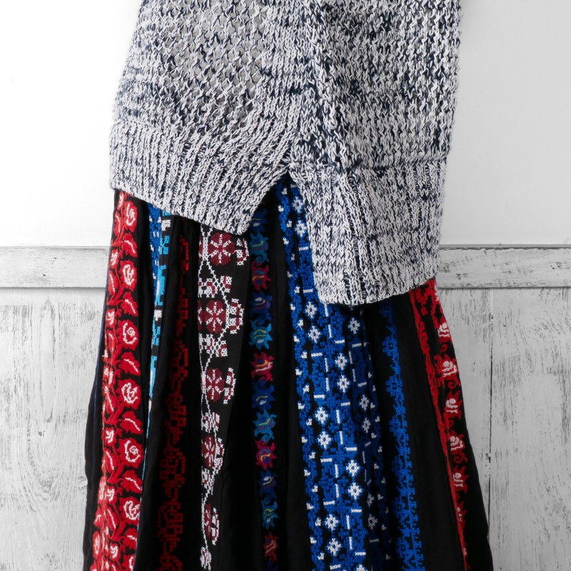 Straw Yarn Mesh Pullover