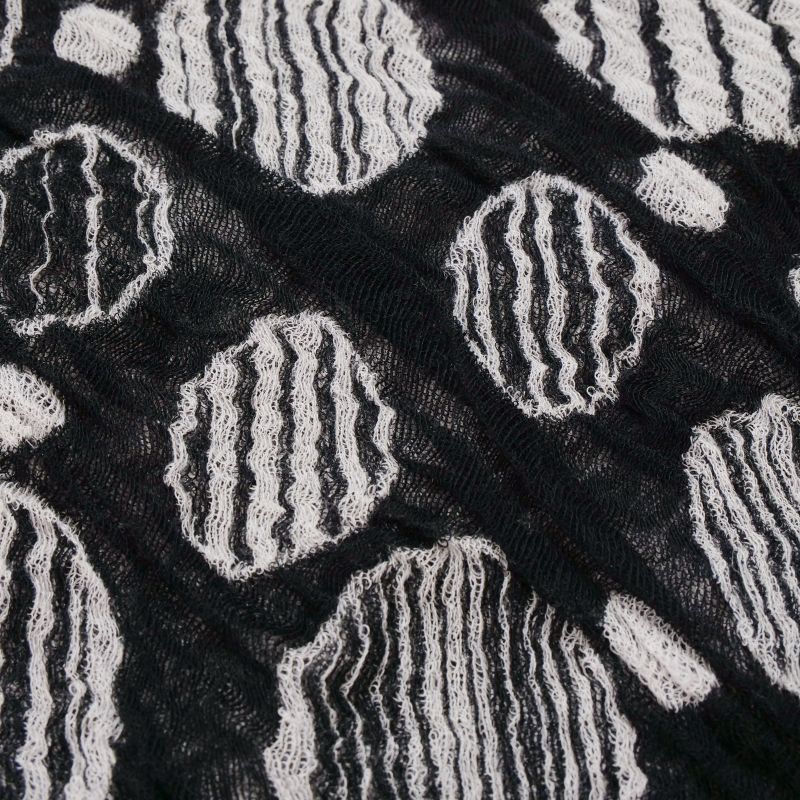 Dot Pattern High Neck Pullover