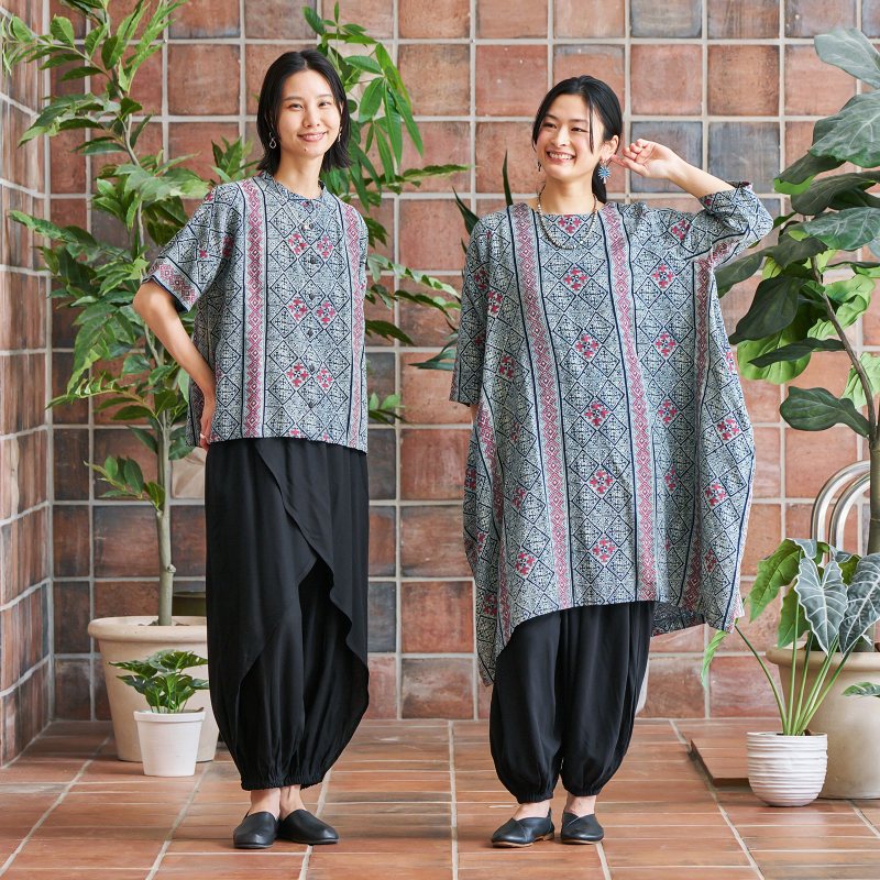 Indigo Print Blouse