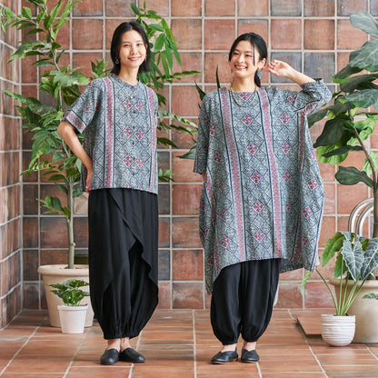 Indigo Print Blouse
