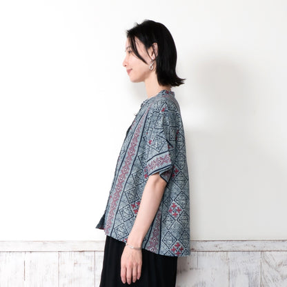 Indigo Print Blouse