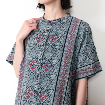 Indigo Print Blouse