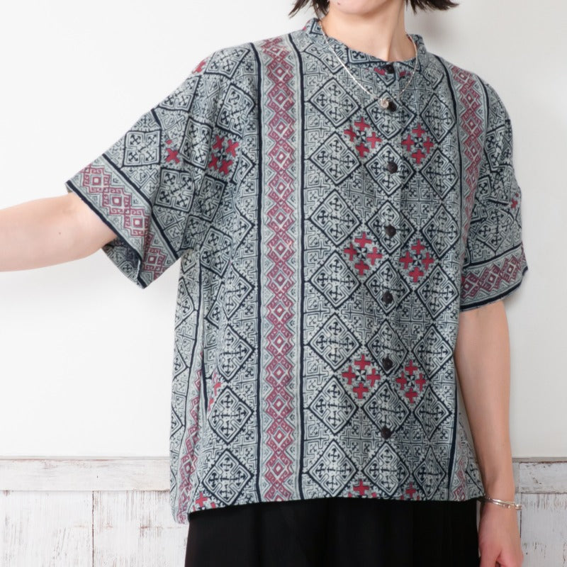 Indigo Print Blouse