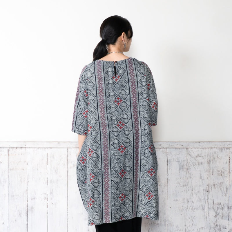 Indigo Print Dress