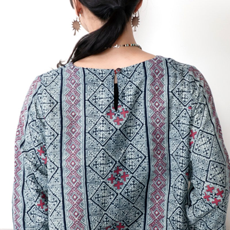 Indigo Print Dress