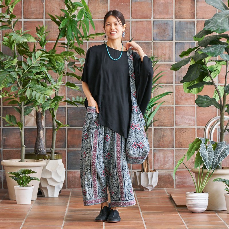 Indigo Print Pants