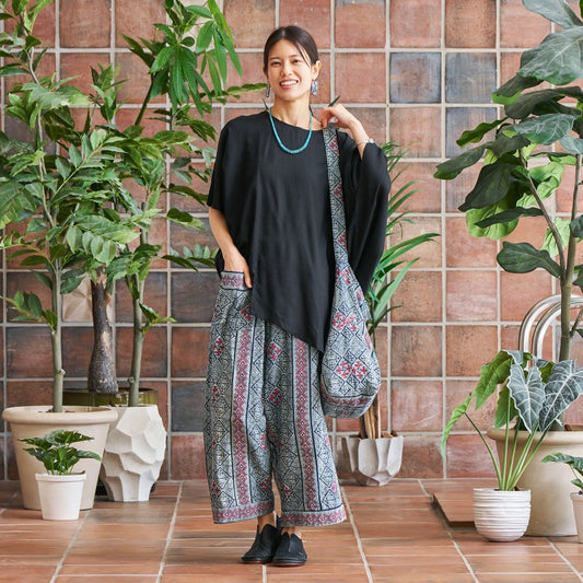 Indigo Print Pants