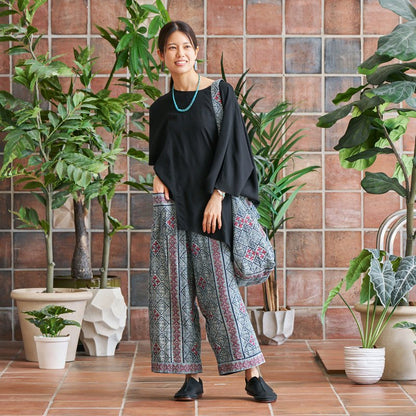 Indigo Print Pants