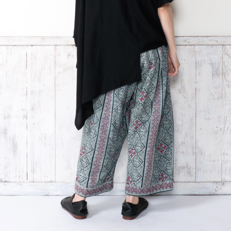 Indigo Print Pants