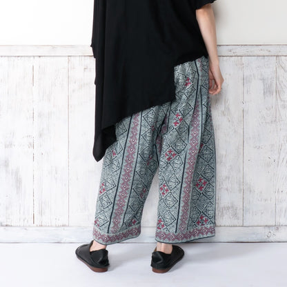 Indigo Print Pants