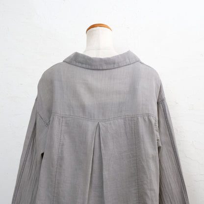 Sheer Denim Open Collar Shirt