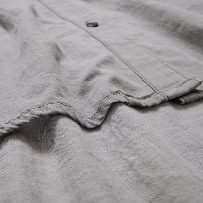 Sheer Denim Open Collar Shirt